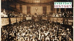 The Women's Social and Political Union (WSPU), part of the British Suffragette movement held a ‘Women's Parliament’ at Caxton Hall at the beginning of each parliamentary session from 1907.