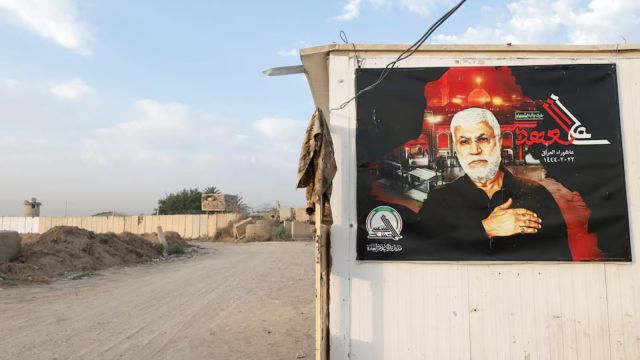A general view shows the Kalso military base after it was hit by a huge explosion on late Friday, in Babil Province, Iraq