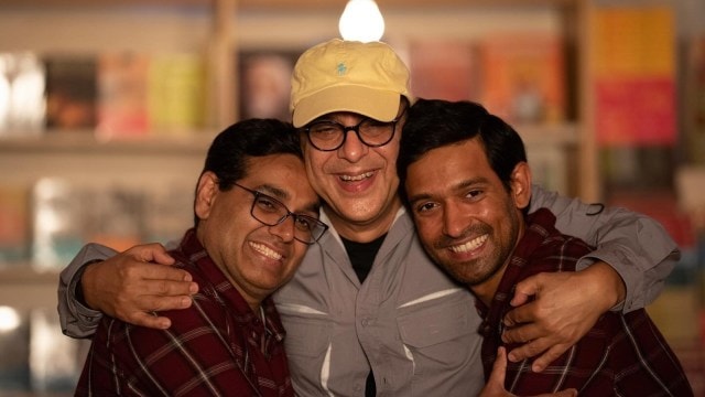 Vidhu Vinod Chopra's (centre) 12th Fail, starring Vikrant Massey (right), is based on the book of the same name, depicting the life and struggles of IPS officer Manoj Kumar Sharma