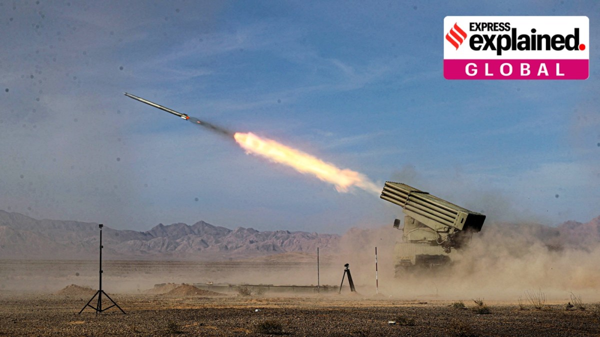 A missile is launched during a military exercise in Isfahan, Iran, October 28, 2023.