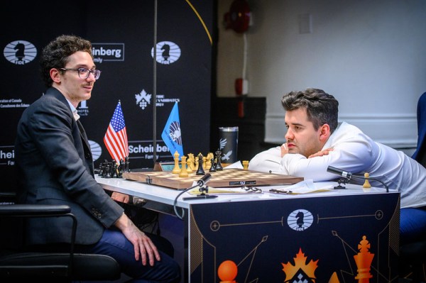 Fabiano Caruana and Ian Nepomniachtchi had battled for 109 moves, withstanding each other’s hardest punches. (FIDE)