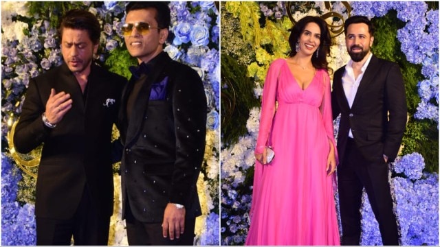 Shah Rukh Khan- Emraan Hashmi- Mallika Sherawat at ANand Pandit's reception