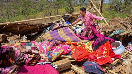 Aftermath of hailstorm in Kamrup