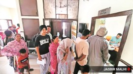Patients at Aam Admi Clinic at village Mazat