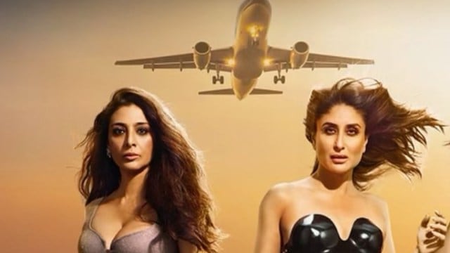 Tabu and Kareena Kapoor Khan play air hostesses in the heist comedy Crew. It also featured Kriti Sanon. (Photo: Instagram/tabutiful)