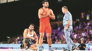 Indian wrestlers Deepak Punia (in picture) and Sujeet Kalka are stranded at the Dubai International Airport. (Express file)