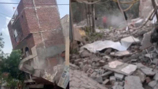 Watch: Four-storey building collapses in Delhi’s Kalyanpuri, none ...