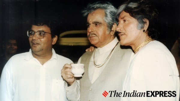 Subhash Ghai, Dilip Kumar and Raaj Kumar on the sets of Saudagar. (Express Archive Photos)