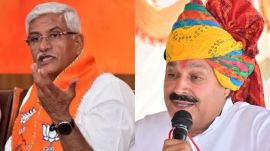 Electoral battle between BJP's Gajendra Singh Shekhawat and Karan Singh Uchiyarda from Congress