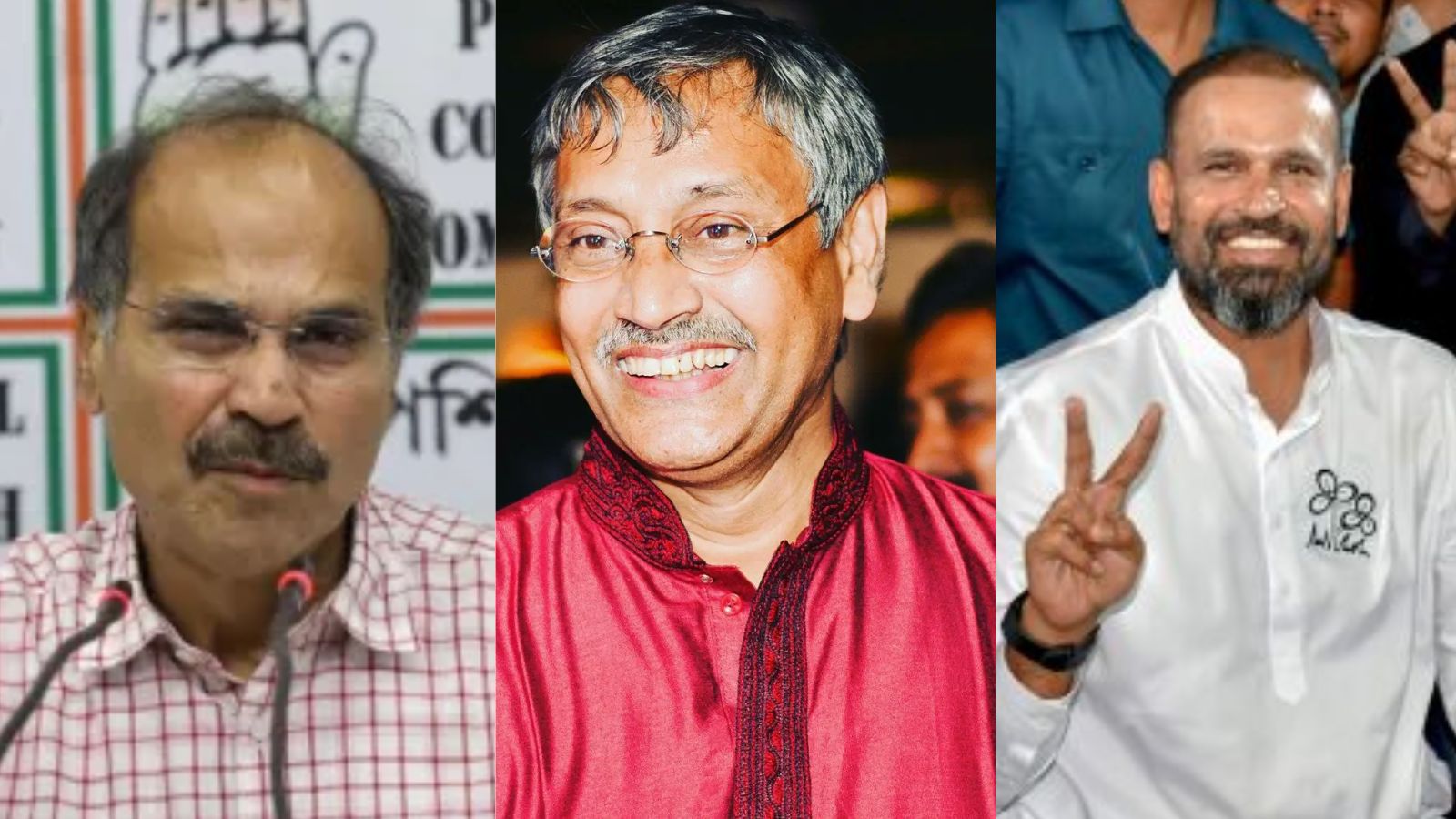 Electoral battle between Congress's Adhir Ranjan Chowdhury vs BJP's Nirmal Kumar Saha, TMC's Yusuf Pathaan (Baharampur Lok Sabha elections)
