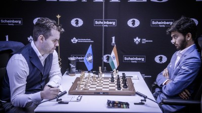 Candidates chess standings: Gukesh's showdown with two-time world chess championship contender Ian Nepomniachtchi fizzled out in a draw. (FIDE/Michal Walusza)