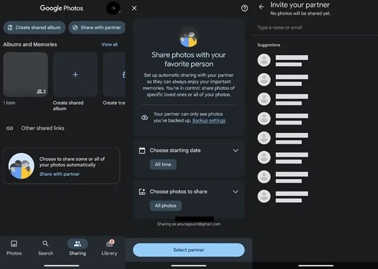 Google Photos Partner Sharing
