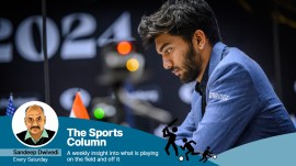 D Gukesh during the 2024 Candidates tournament in Toronto. (Michal Walusza/FIDE)
