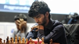Gukesh will take on Ding Liren in the World Chess Championship. Express photo. by Partha Paul.