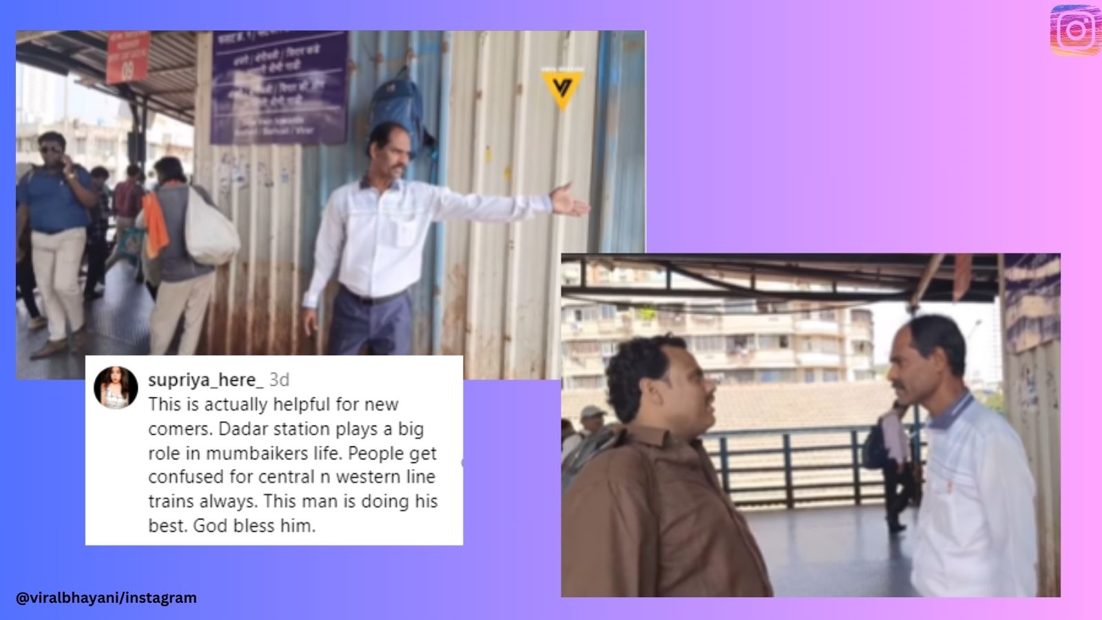 This 'human indicator' at Mumbai's Dadar station guides commuters; netizens hail his selfless efforts | Trending News - Vimarsana News