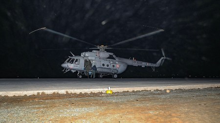 IAF helicopter emergency landing