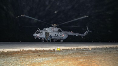 IAF helicopter emergency landing