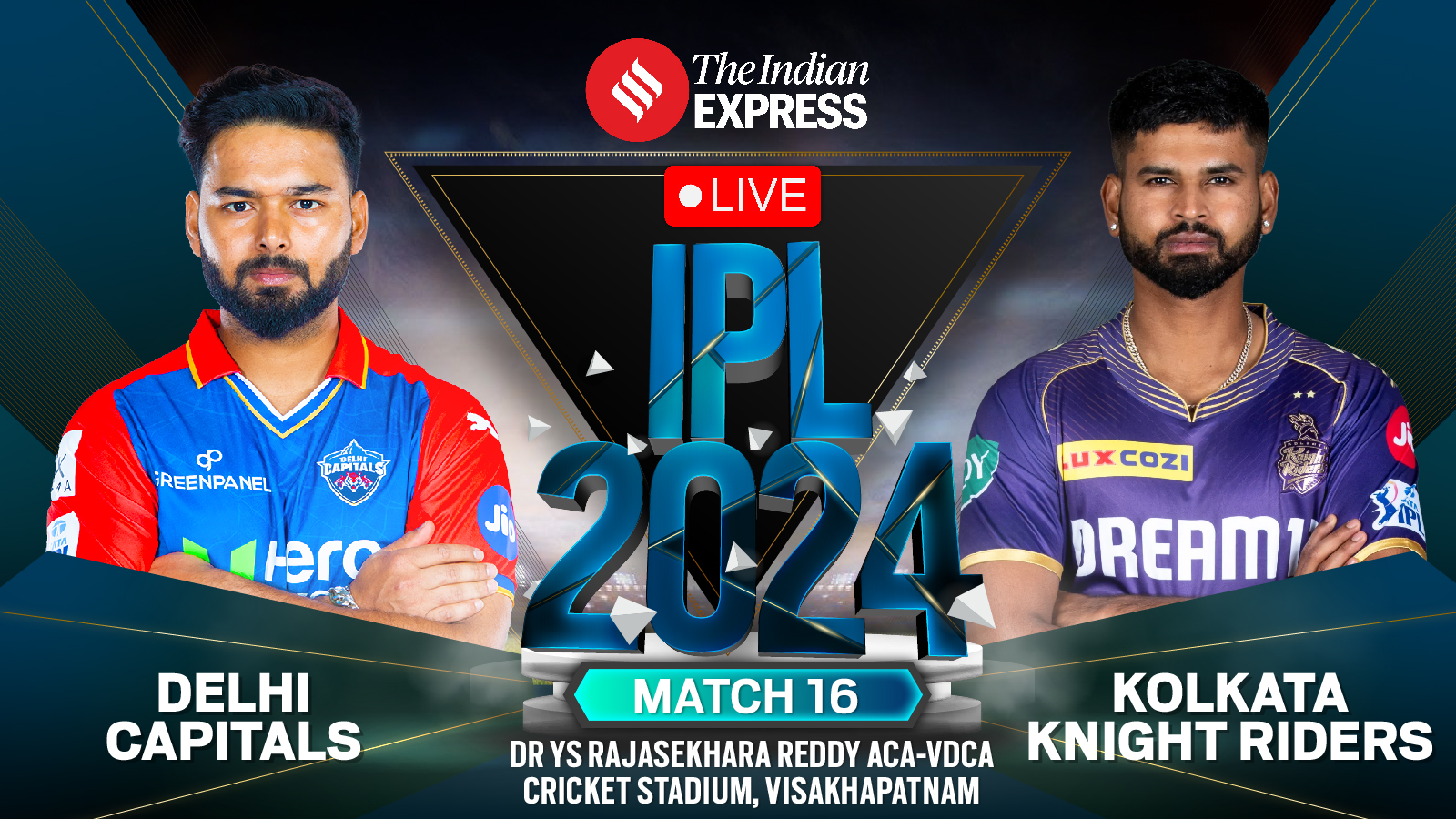 DC vs KKR Live Score, IPL 2024 Sunil Narine slams 50 for Kolkata