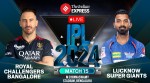 IPL 2024 Live Score: Get Royal Challengers Bengaluru (RCB) vs Lucknow Super Giants (LSG) Live Score Updates from M Chinnaswamy Stadium