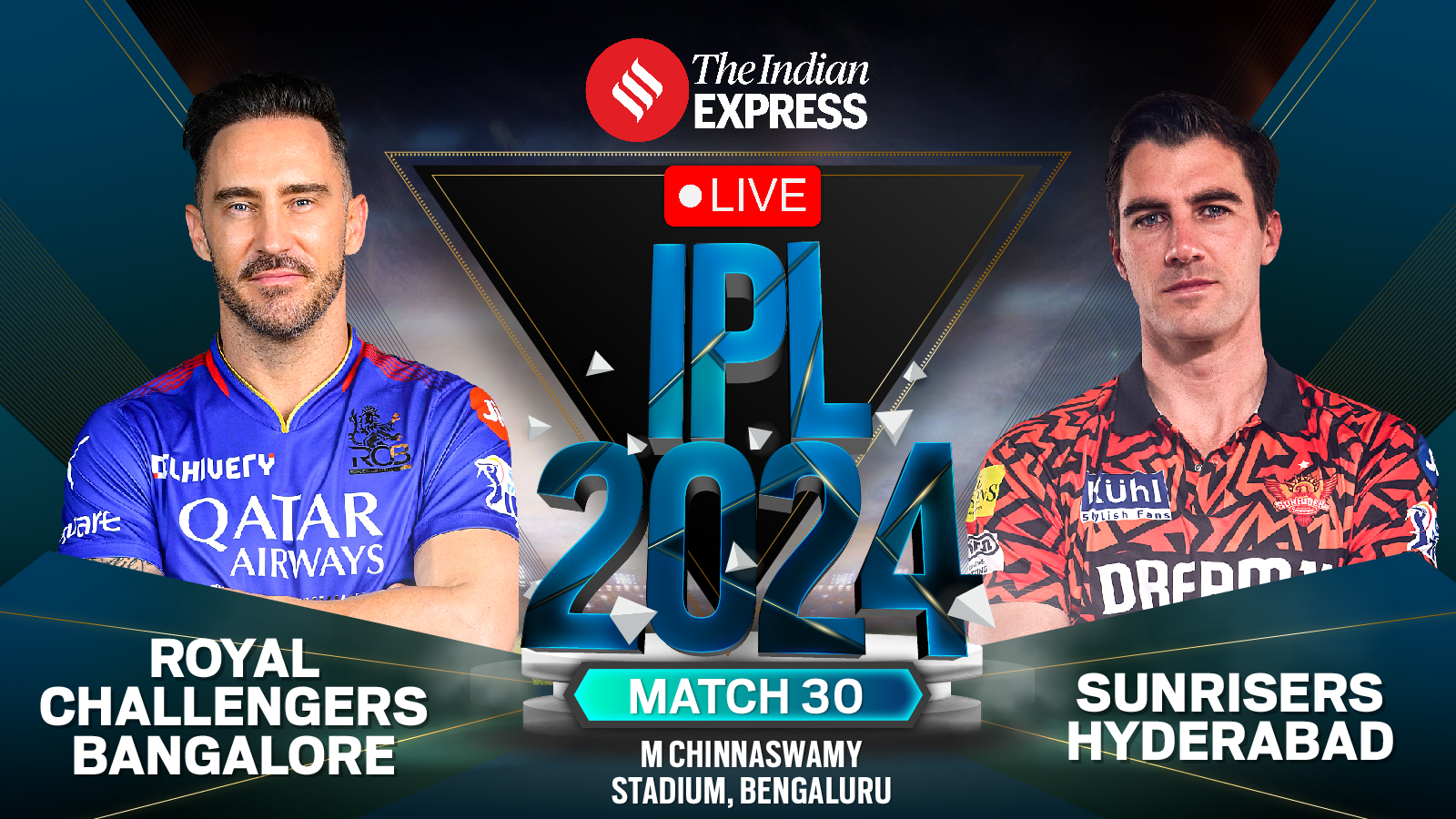 RCB vs SRH Live Score, IPL 2024: Travis Head races to fifty inside the  powerplay, SRH inch closer to 100 | Cricket News - The Indian Express