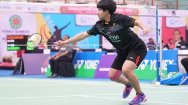Isharani Baruah in action at Guwahati Masters 2023