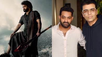 Jr NTR and Karan Johar team up for Devara Part 1 (Image_ Devara Poster, Dhama Prodution_X)
