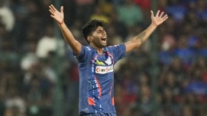 Lucknow Super Giants's Mayank Yadav appeals unsuccessfully during the Indian Premier League (IPL) 2024 T20 cricket match between Royal Challengers Bengaluru and Lucknow Super Giants, at M Chinnaswamy Stadium, in Bengaluru, Tuesday, April 2, 2024. (PTI Photo)