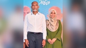 Suspended Maldivian minister Mariyam Shiuna with President Mohamed Muizzu. (X/Mariyam Shiuna)