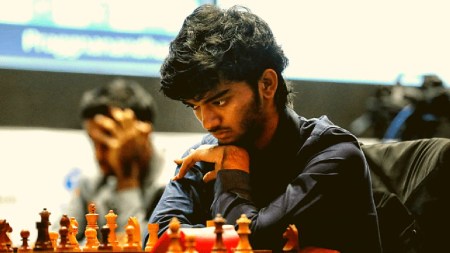 The 17-year-old Gukesh is just a year older than the legendary Bobby Fischer, who competed at his first Candidates tournament at the age of 16 in 1959. (Express Photo by Partha Paul)