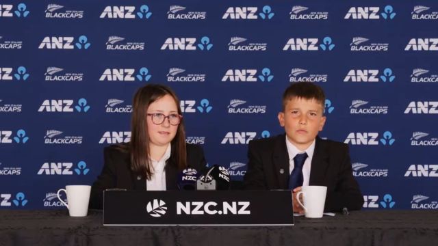 Two kids Matilda and Angus announced New Zealand's T20 World Cup squad.