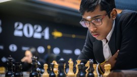 Chess Candidates 2024 Round 3: Praggnandhaa defeated Vidit Gujrathi in round 3. (PHOTO: FIDE/ Michal Walusza)