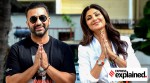 In this Tuesday, June 8, 2021 file photo, actor Shilpa Shetty with husband and businessman Raj Kundra, in Mumbai.