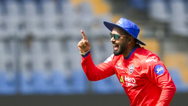 IPL Match Today: Delhi Capitals' captain Rishabh Pant during a practice session ahead of the Indian Premier League (IPL) 2024 T20 cricket match between Mumbai Indians and Delhi Capitals at the Wankhede Stadium, in Mumbai,