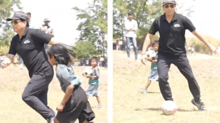 Sachin Tendulkar turns 51: Tendulkar can be seen playing football on the beach with kids, dribbling the football