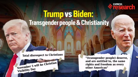 Trump and Biden got into a heated row over transgender rights