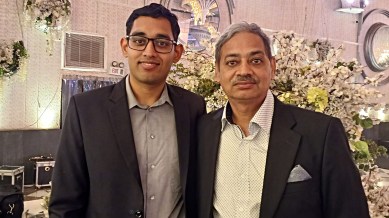 Shaurya Arora with his father Bhushan Arora, UPSC exam, punjab news, indian express