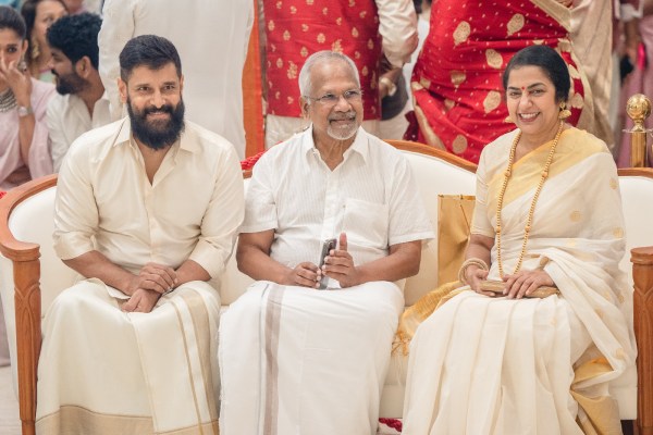 Vikram, Mani Ratnam, and Suhasini at the wedding (PR Image)