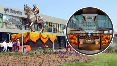 The new Pune airport building with better facilities is likely to be operationalised later this month. (Express Photo by Pavan Khengre)