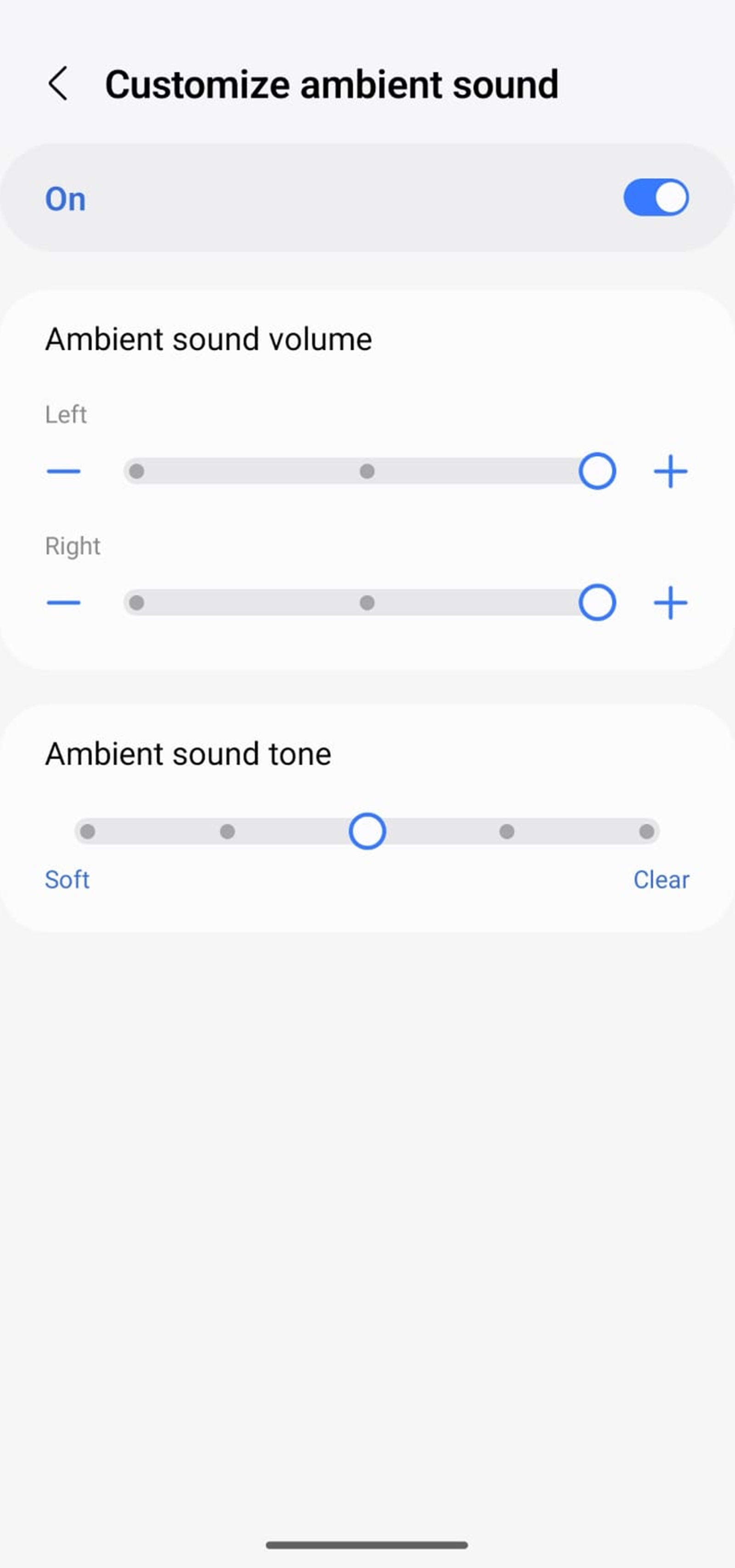 Customize Ambient Sound mode