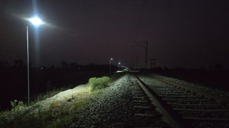 lion-train collisions at night, Asiatic lions death, Gujarat Asiatic lions death, Amreli rail tracks, train ran over asiatic lions, Gujarat forest department, solar powered LED lights installed, Pipavav-Surendranagar railway line, indian express news