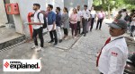 A long queue outside a Canada Visa application centre in Ahmedabad last year.