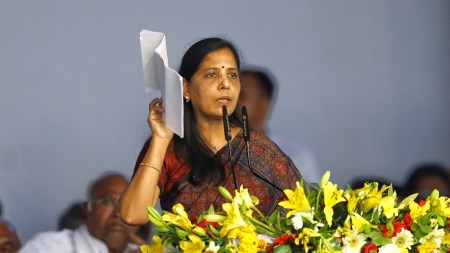 Sunita Kejriwal at the INDIA bloc rally