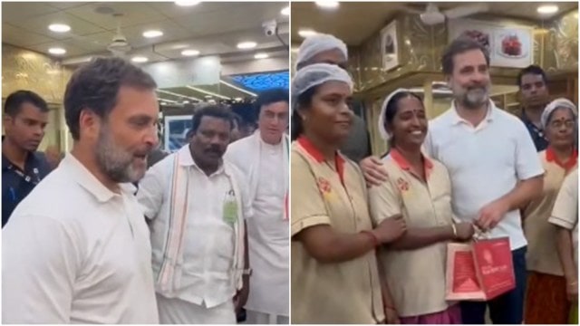 rahul gandhi visits sweet shop