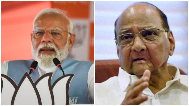 Prime Minister Narendra Modi and NCP (SP) chief Sharad Pawar. (PTI/File Photo)