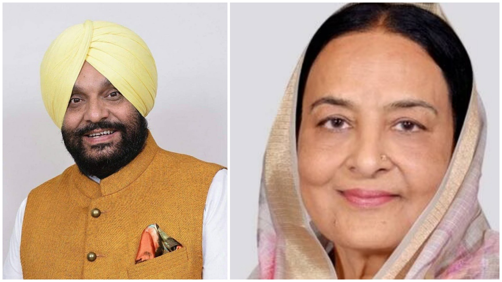 Tajinder Bittu (left) and Karmjeet Kaur Chaudhary joined the BJP on Saturday. (File/Facebook)