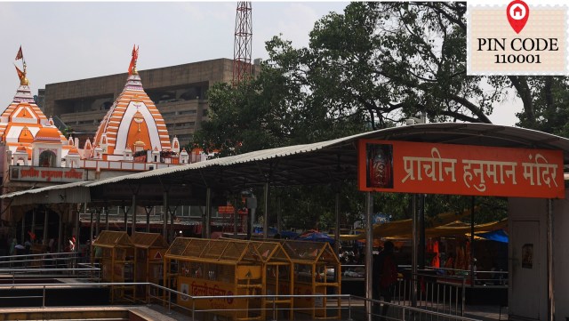 Prachin Hanuman Mandir, delhi hanuman mandir history, ancient temple in CP, Connaught Place hanuman mandir, CP hanuman mandir myth, Baba Kharak Singh Marg, delhi architecture, delhi monuments, indian express news