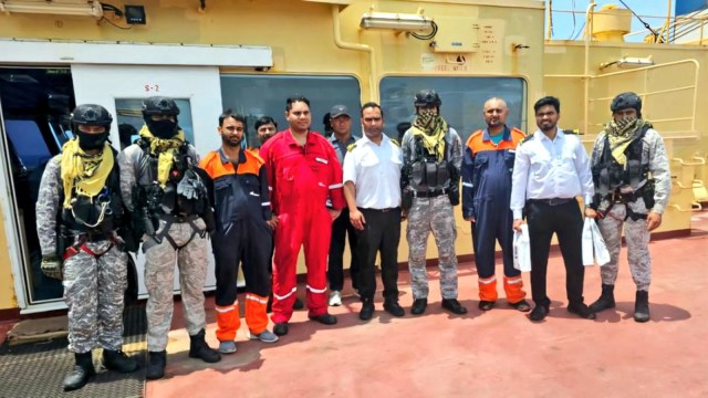 Navy assists Panama-flagged vessel with 22 Indians onboard after Houthi ...