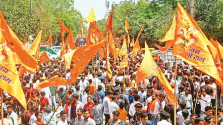 Ram Navami, Ram Navami celebrations, Ram Navami processions, Bengal Ram Navami processions, Hindu Jagran Manch, west bengal news, indian express news