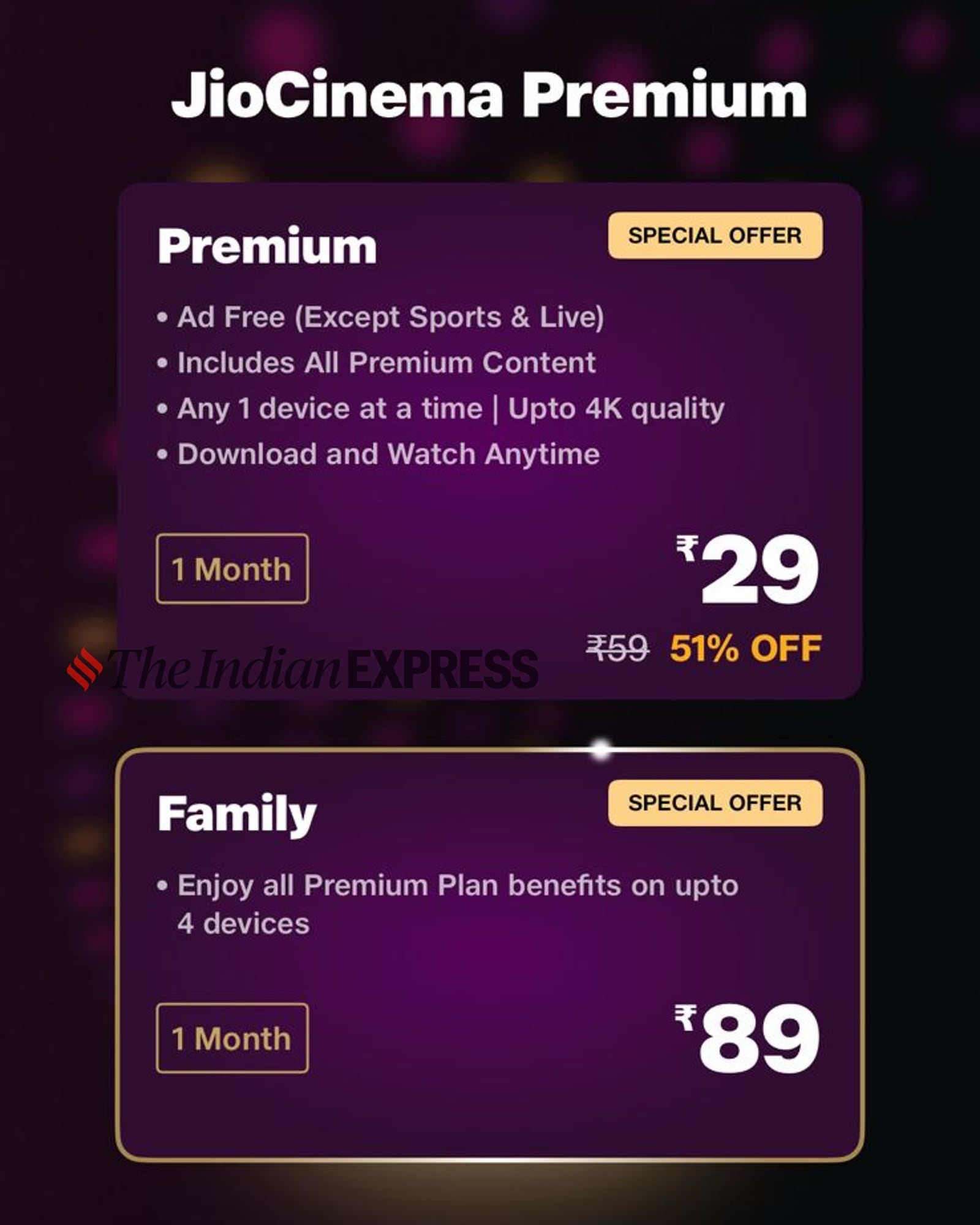 JioCinema slashes its premium subscription plan to just Rs 29 per month ...