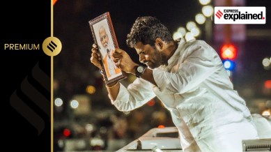 BJP's K Annamalai during a campaign rally.